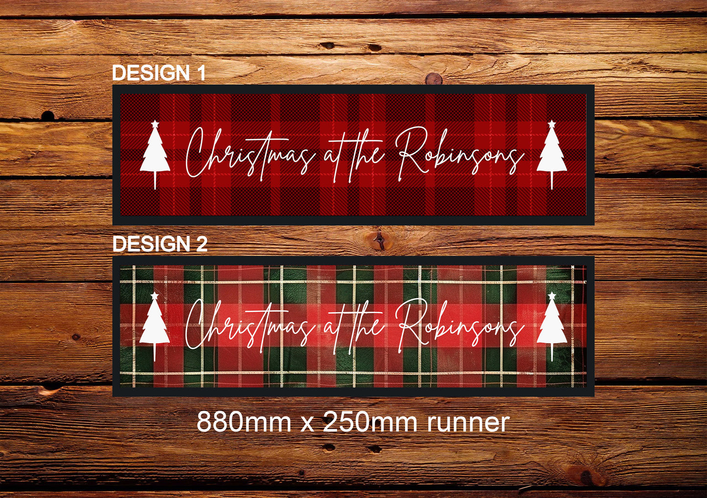 Personalised Christmas Bar Runner, Christmas at the design