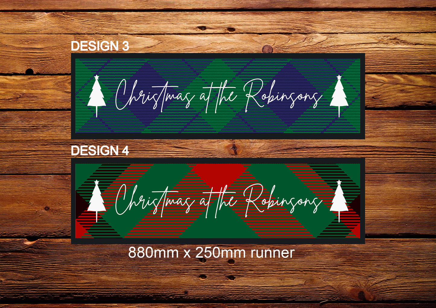 Personalised Christmas Bar Runner, Christmas at the design