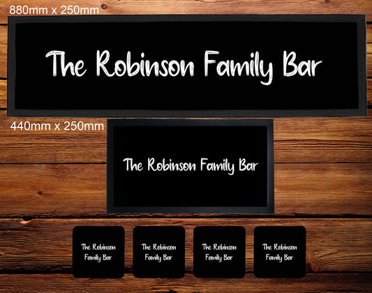 Personalised Family Bar Runner Mat