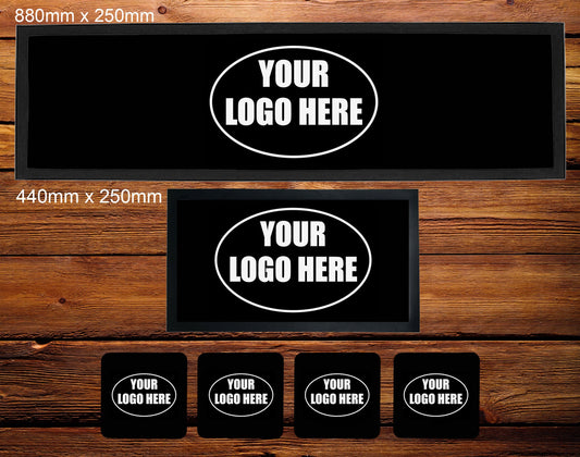 Personalised Bar Runner Mat Custom Printed With Your Business/Company Logo